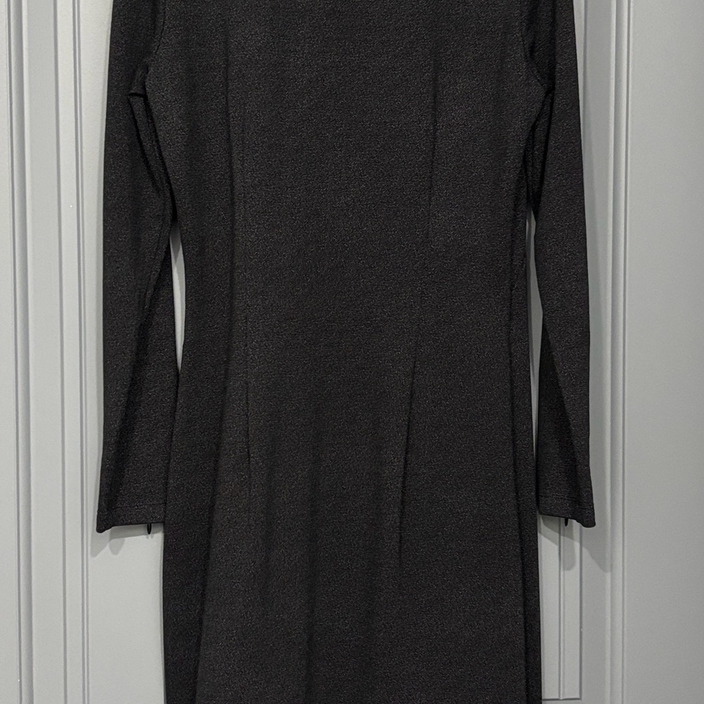 J McLaughlin Bedford Black Dress Long Sleeve w/front zipper